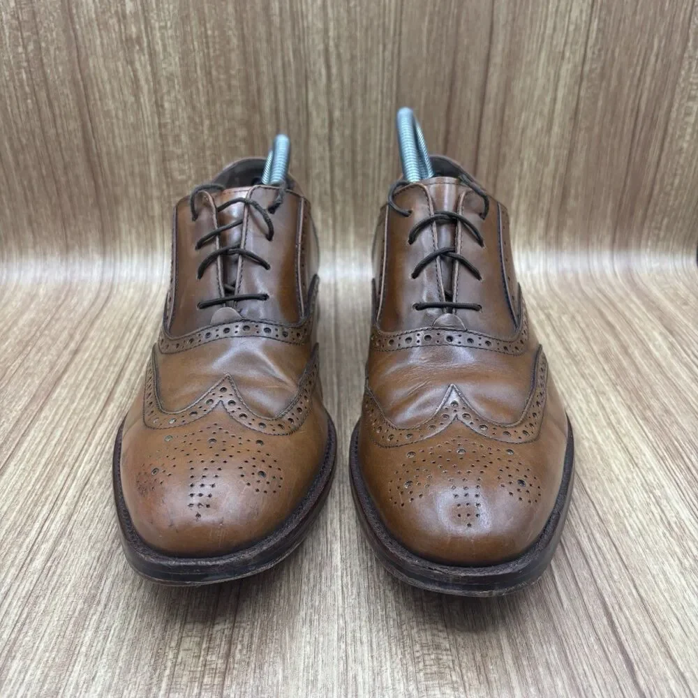 COLE HAAN Walnut Brown Leather‎ Wingtips Brogue Dress Shoes Men's 10 M
